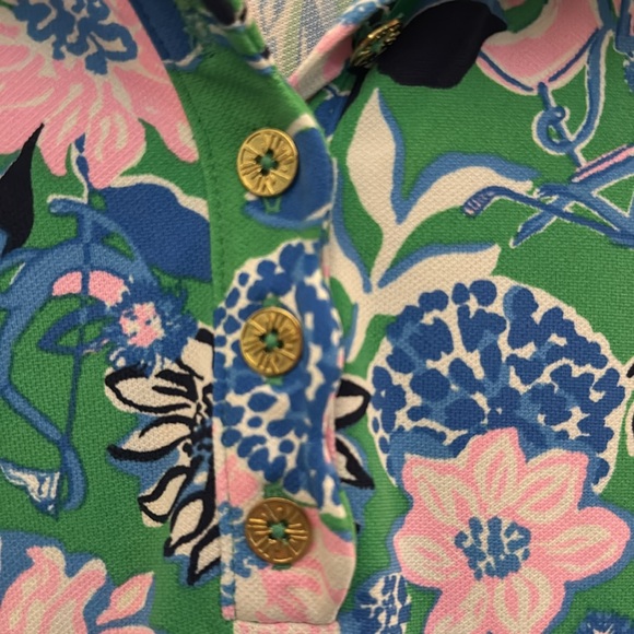 EUC LILLY PULITZER Frida Scallop Polo Dress Spearmint Golf Til You Drop - Picture 7 of 7